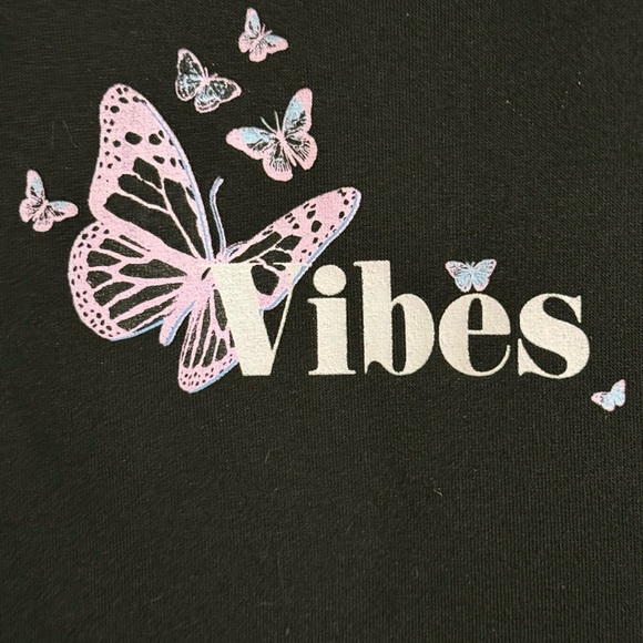 Black and Gray Hoodie with Vibes Print from Ardene - Picture 3 of 12